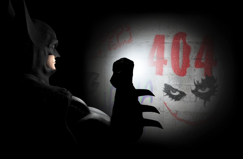 创意黑色蝙蝠侠小丑404页面HTML源码-陌路人博客-第2张图片